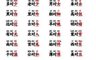 【反义词对子歌】一语文-【免费下载-高清无水印】【语文电子版可打印】