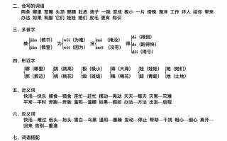 二语文单元期末复习重点-【免费下载-高清无水印】【语文电子版可打印】