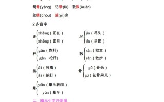 三年级语文册第一单元知识小结-【免费下载-高清无水印】【语文电子版可打印】