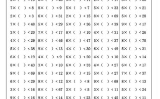 二数学乘法口诀最大和最小能填几-【免费下载-高清无水印】【数学电子版可打印】