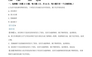 湖南 省衡阳市2020年中考化学试题-【免费下载】