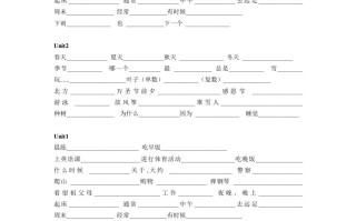 五年级英语册4.第一次月考词句复习-【免费下载-高清无水印】【英语电子版可打印】