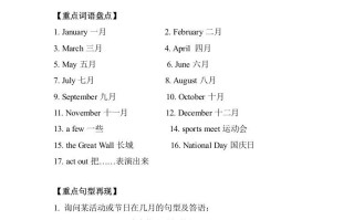 五年级英语册单元知识梳理-Unit3Myschoolcalendar-【免费下载-高清无水印】【英语电子版可打印】