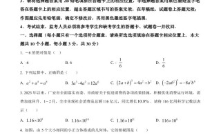 2023年四川省广安市中考数学真题-【免费下载-高清无水印】【中考真题电子版可打印】