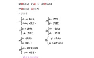 三年级语文册知识小结-第一单元-【免费下载-高清无水印】【语文电子版可打印】