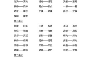 四语文各单元近义词与反义词 汇总-【免费下载】