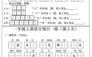 一年级册语文每日一练笔画笔顺-【免费下载-高清无水印】【语文电子版可打印】