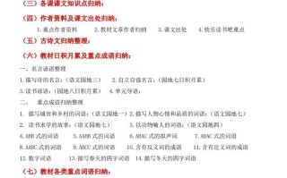 四年级语文册知识点归纳总复习-【免费下载-高清无水印】【语文电子版可打印】