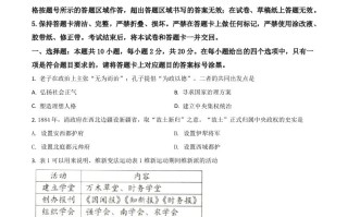内 蒙古包头市、巴彦淖尔市2021年中考历史试题-【免费下载】