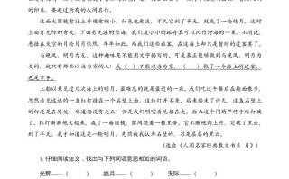 四年级语文册类文阅读4繁星-【免费下载-高清无水印】【语文电子版可打印】