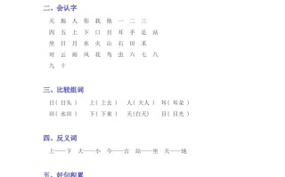部编版版一年级册语文日积月累-【免费下载-高清无水印】【语文电子版可打印】