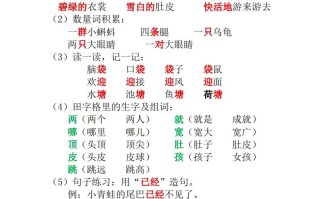 二年级册语文全册每课重点知识点-【免费下载-高清无水印】【语文电子版可打印】