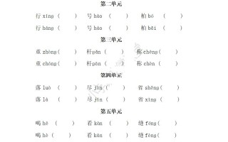 二语文多音字专项练习-【免费下载-高清无水印】【语文电子版可打印】