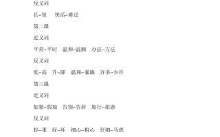 二语文近反义词汇总-【免费下载-高清无水印】【语文电子版可打印】