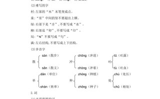 二年级语文册第一单元知识小结-【免费下载-高清无水印】【语文电子版可打印】