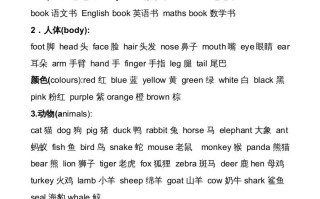 六年级英语册不完全词汇归类表-【免费下载-高清无水印】【英语电子版可打印】