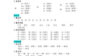一年级语文册第七单元知识盘点-【免费下载-高清无水印】【语文电子版可打印】
