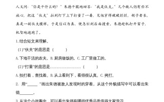 二年级语文册类文阅读—16朱德的扁担-【免费下载-高清无水印】【语文电子版可打印】