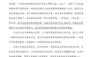 五年级语文册类文阅读-23鸟的天堂-【免费下载-高清无水印】【语文电子版可打印】