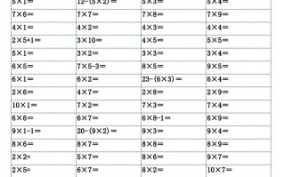 二数学乘法口算练习题-【免费下载-高清无水印】【数学电子版可打印】