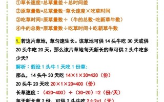 六年级数学册《牛吃草问题》例题+答案-【免费下载-高清无水印】【数学电子版可打印】