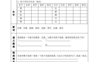 二语文课前预习清单-【免费下载-高清无水印】【语文电子版可打印】