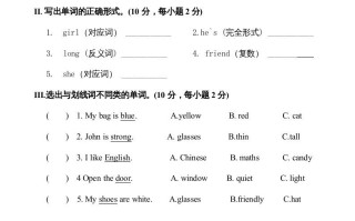 四年级英语册期中测试卷5-【免费下载-高清无水印】【英语电子版可打印】
